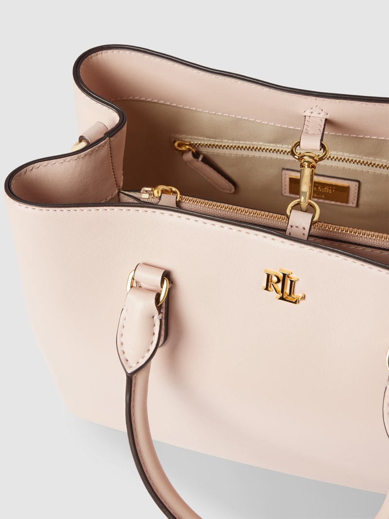 Tote Bag mit Label-Detail Modell 'MARCY' in rosé