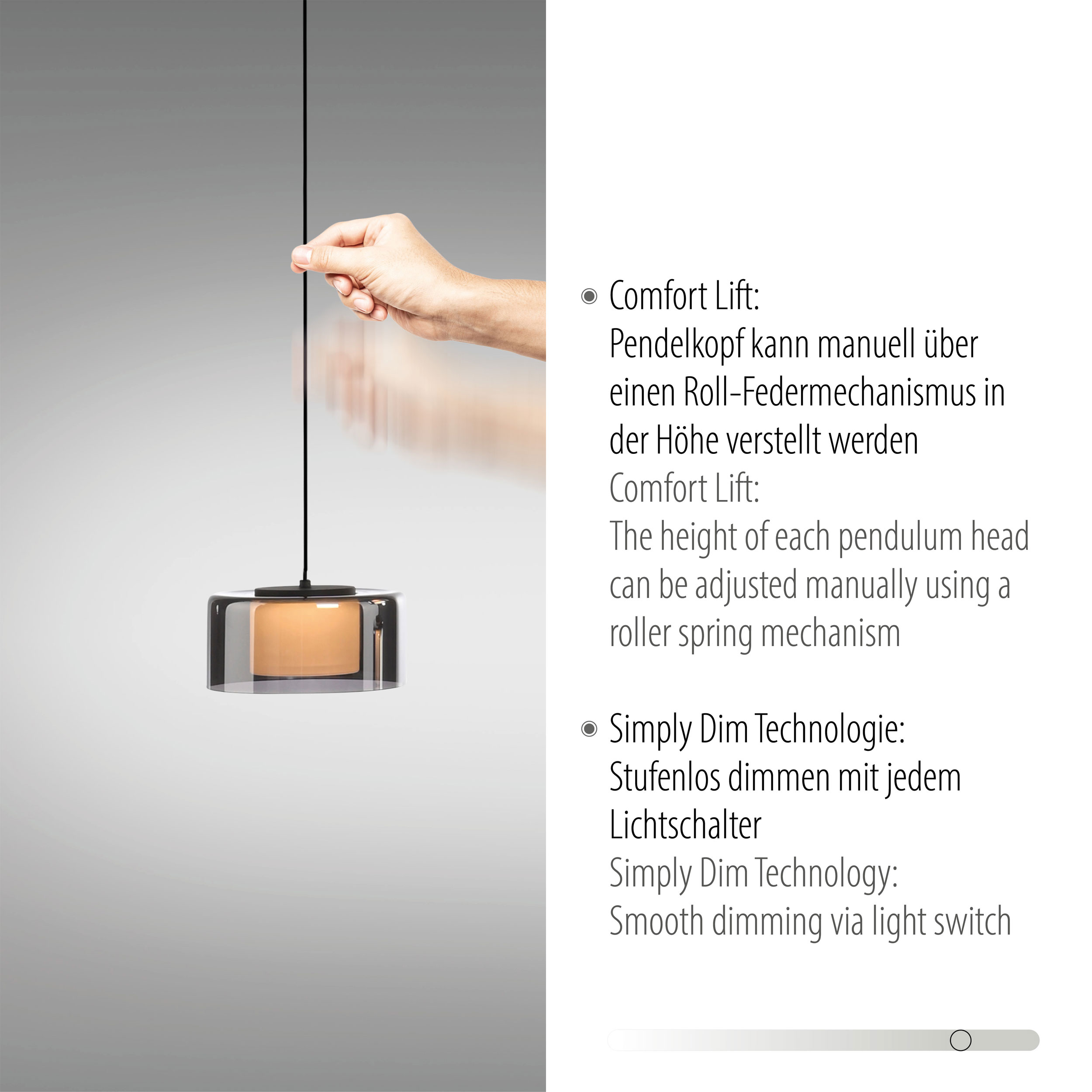 Paul NeuhausLED-Pendelleuchte 3flg