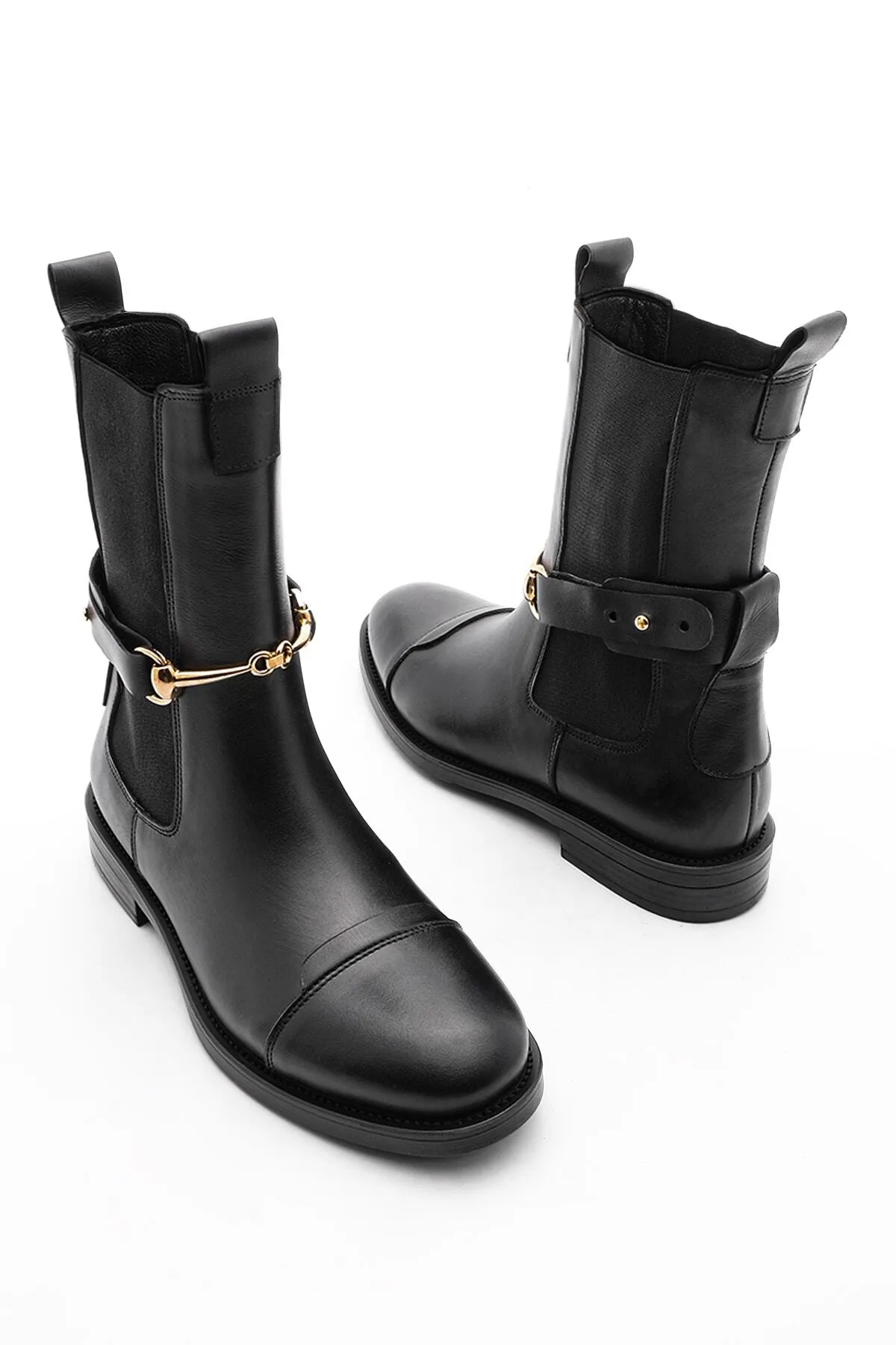 Marjin  Stiefelette - Schwarz - Flacher Absatz