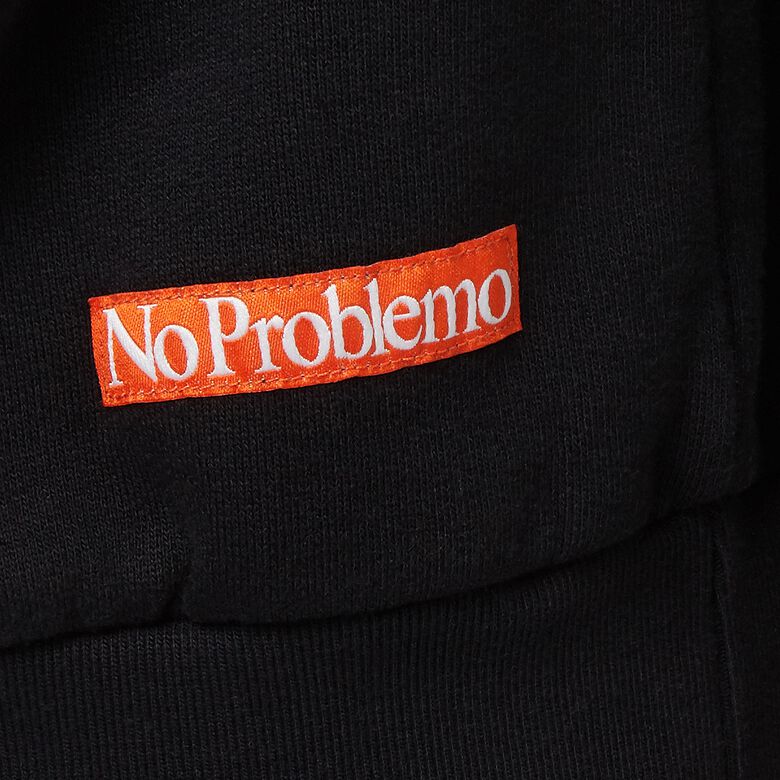 No Problemo Mini Kruger Embroidered Hoodie black