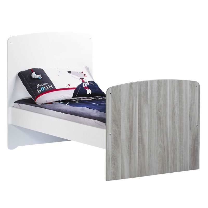 Lit bébé évolutif 140x70 Little big bed sérigraphié Nao