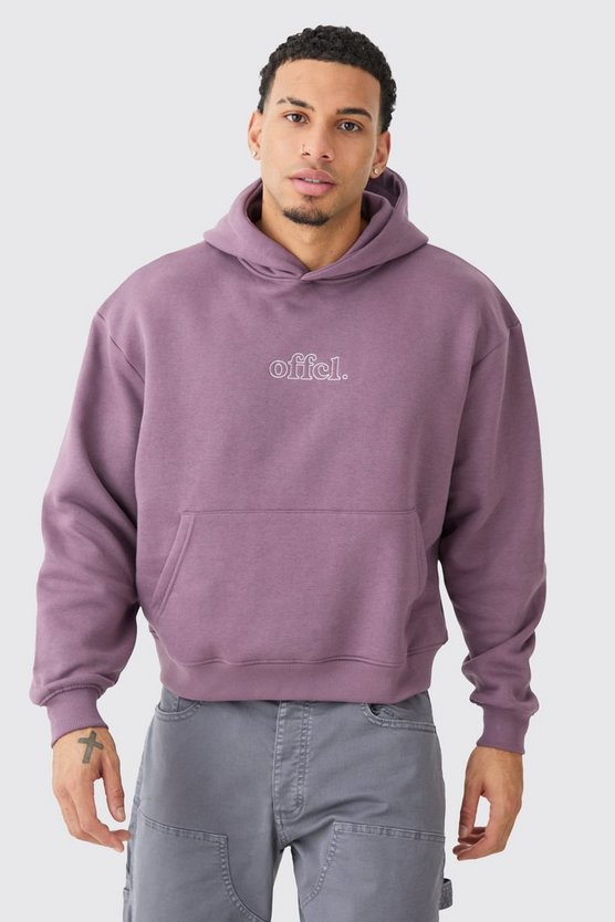 Kastiger Oversize Hoodie mit Official Ketten-Naht