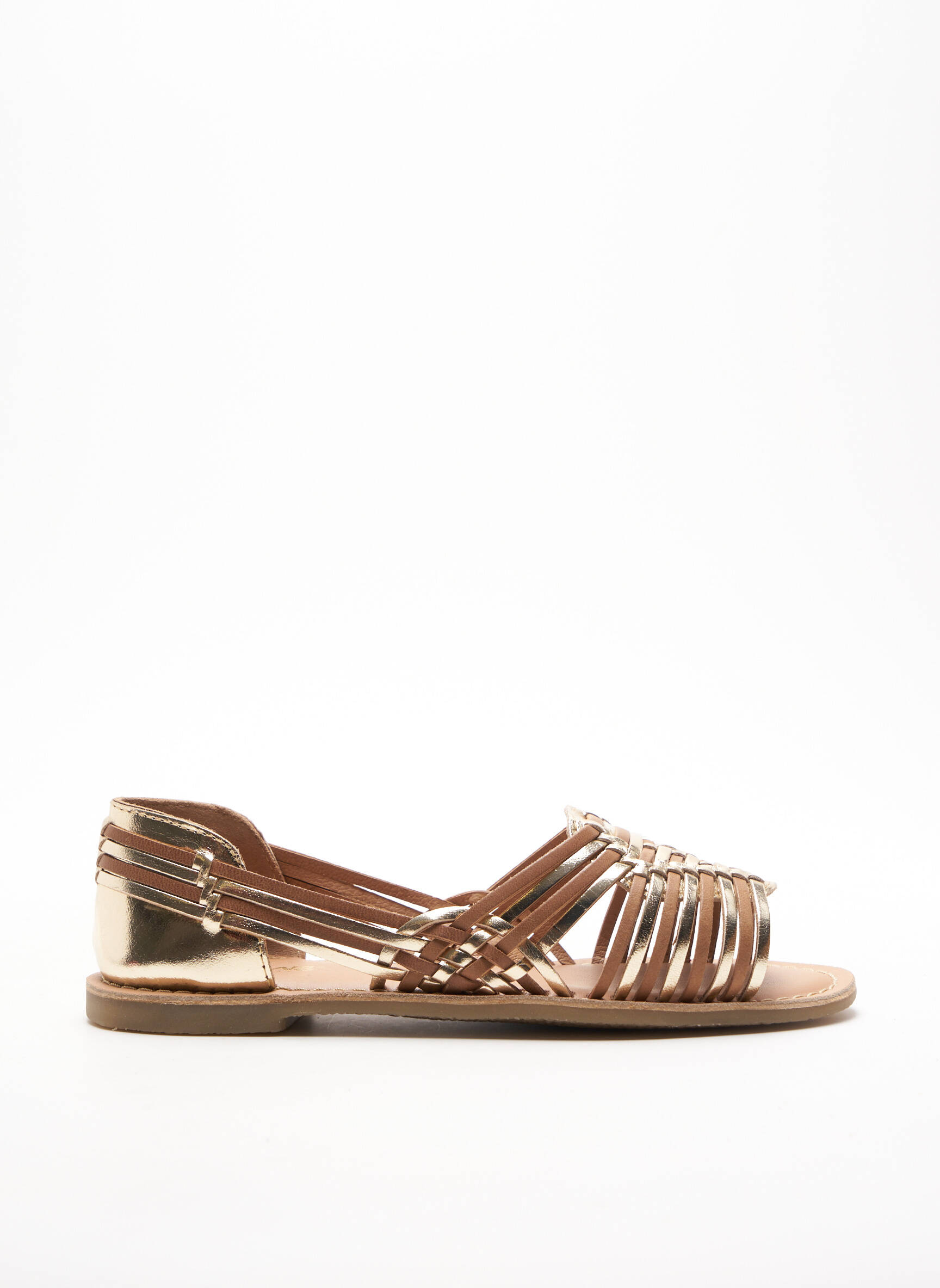 Reqins Sandales Nu Pieds Femme couleur marron