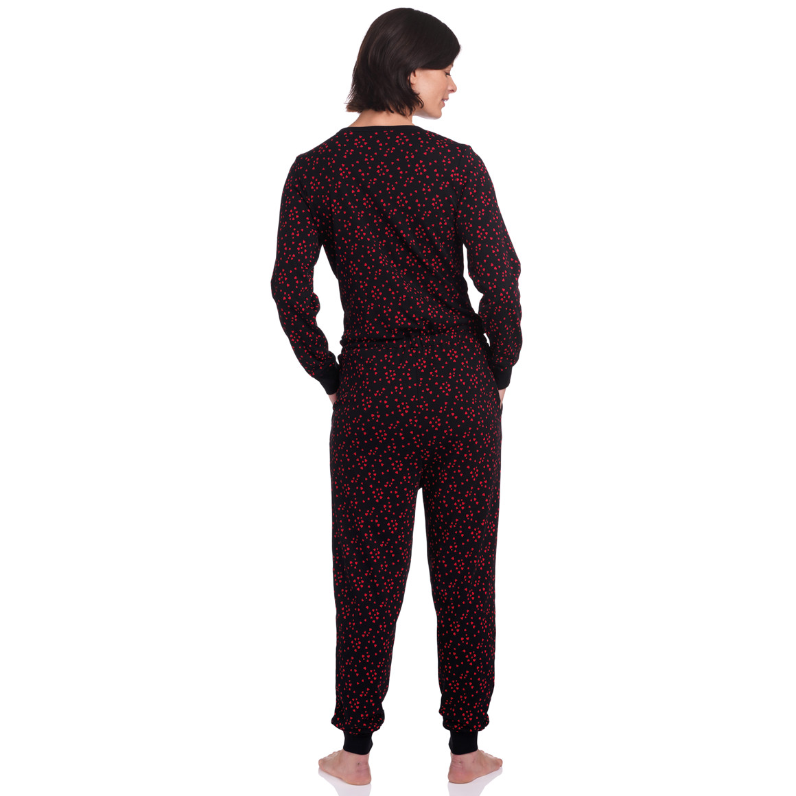 Damen Onesie mit Herz-Allover