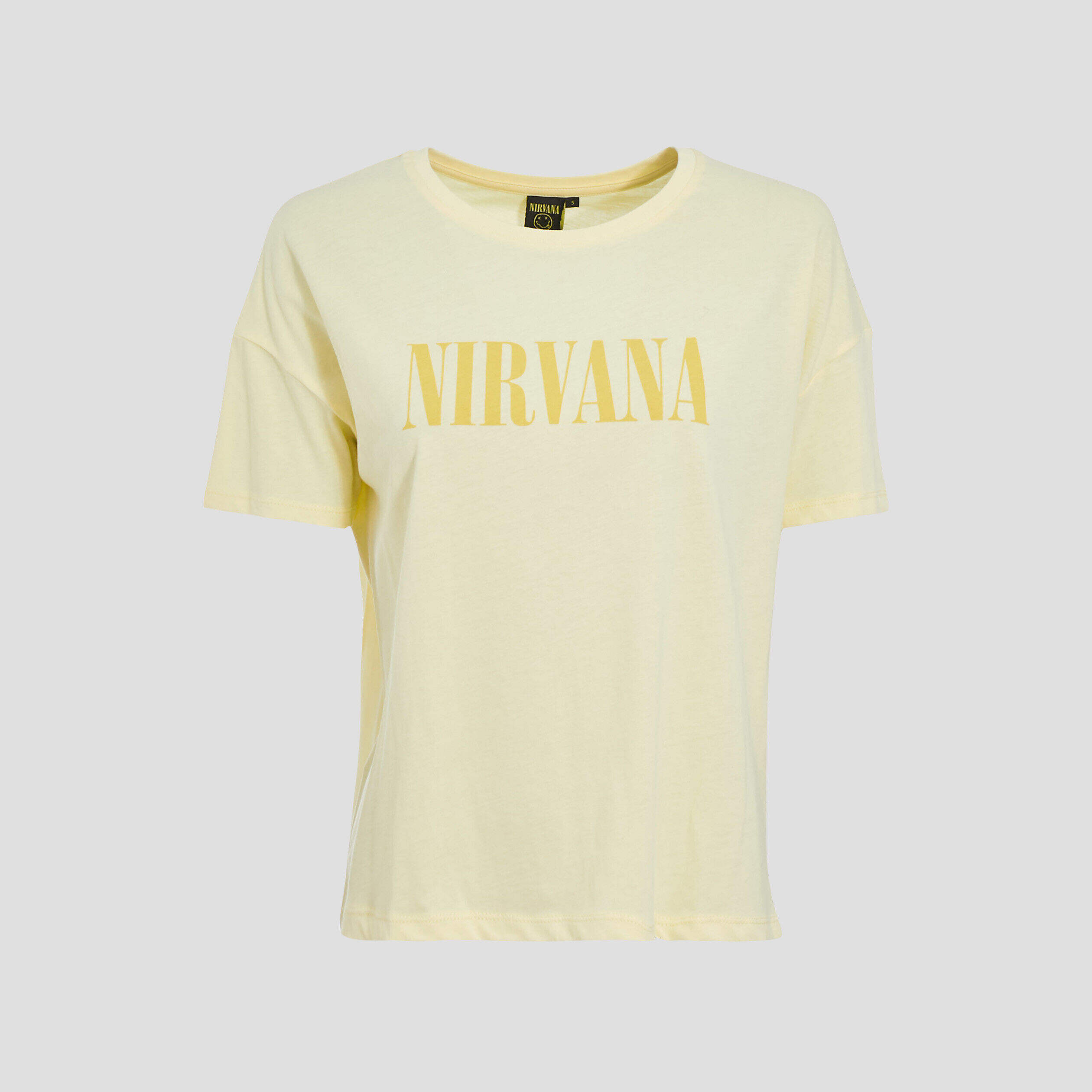 T-shirt Nirvana jaune clair femme | Cache Cache