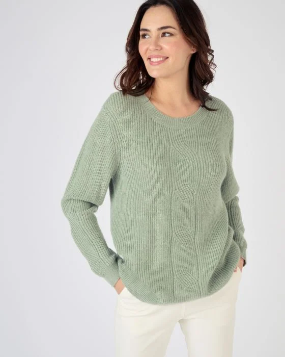 Pull col rond mélange alpaga