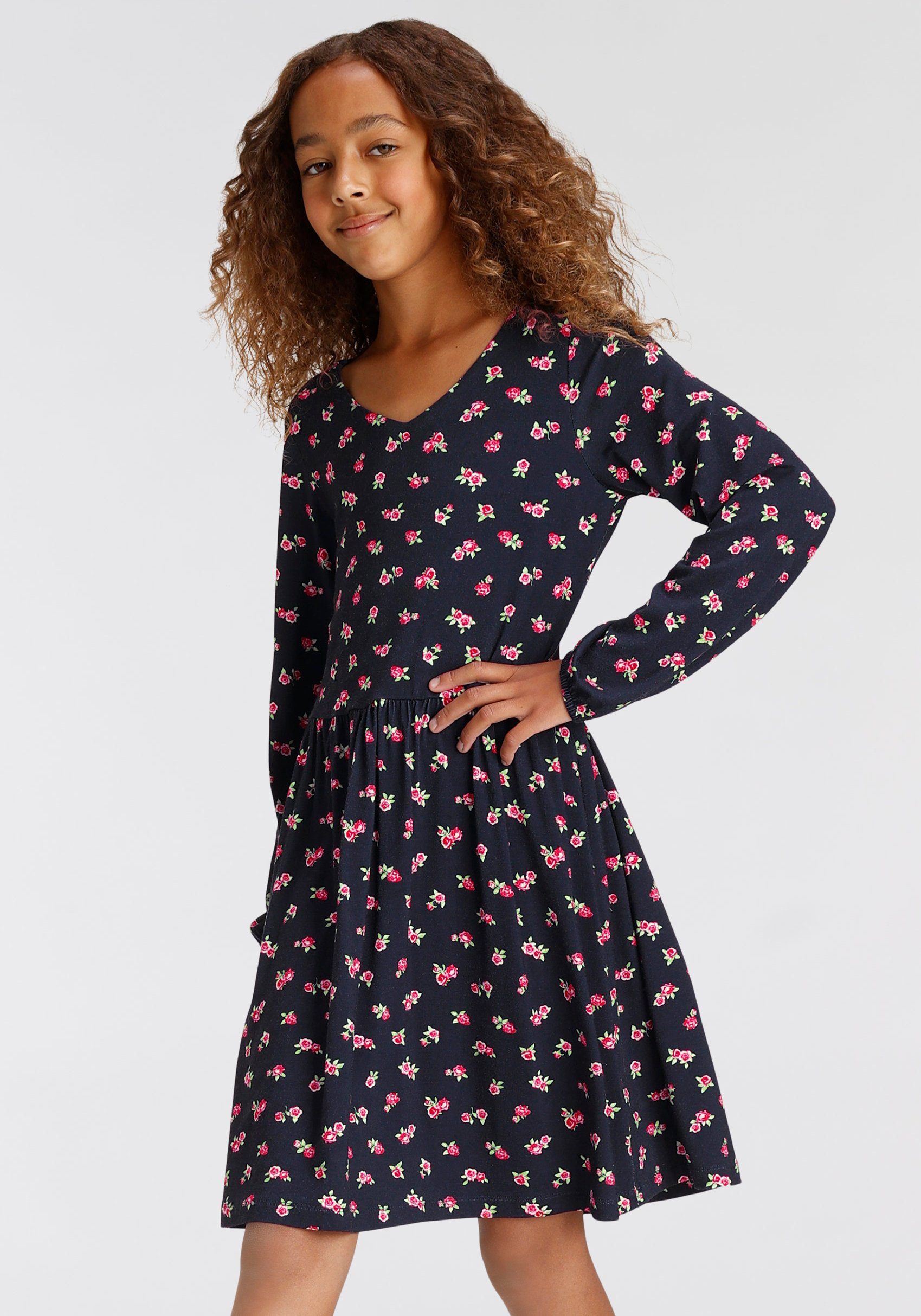 KangaROOS Jerseykleid mit Blumenmuster
