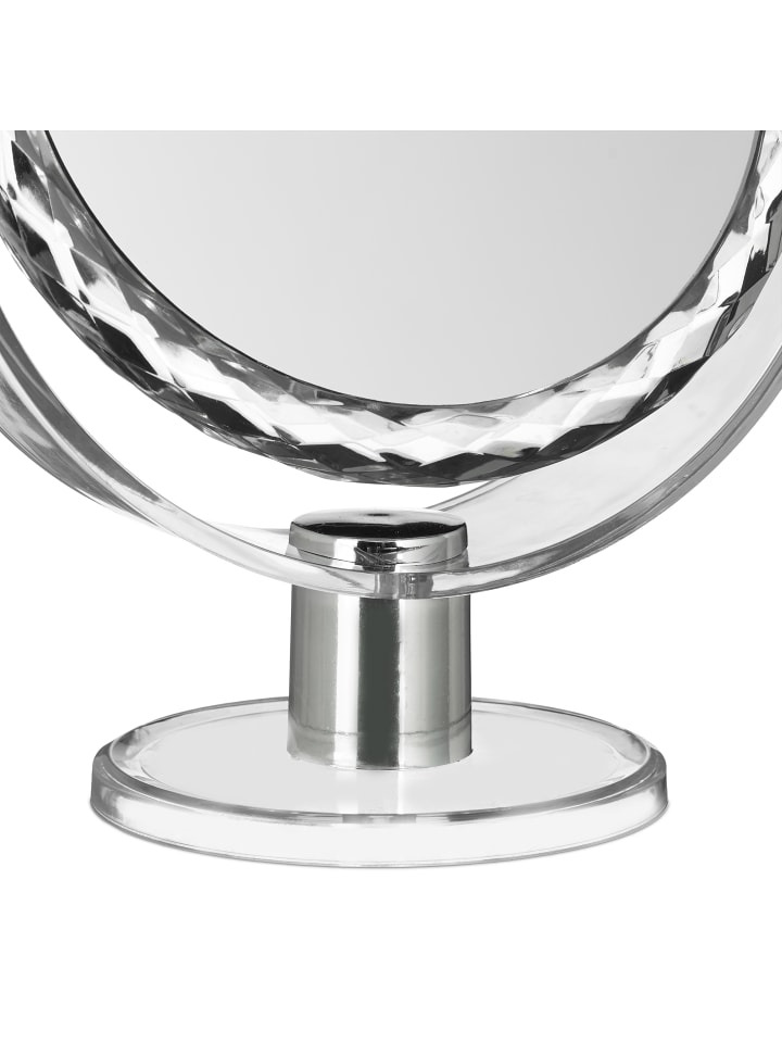 relaxdays Kosmetikspiegel in Transparent - (B)19 x (H)23 x (T)10 cm günstig kaufen onesize