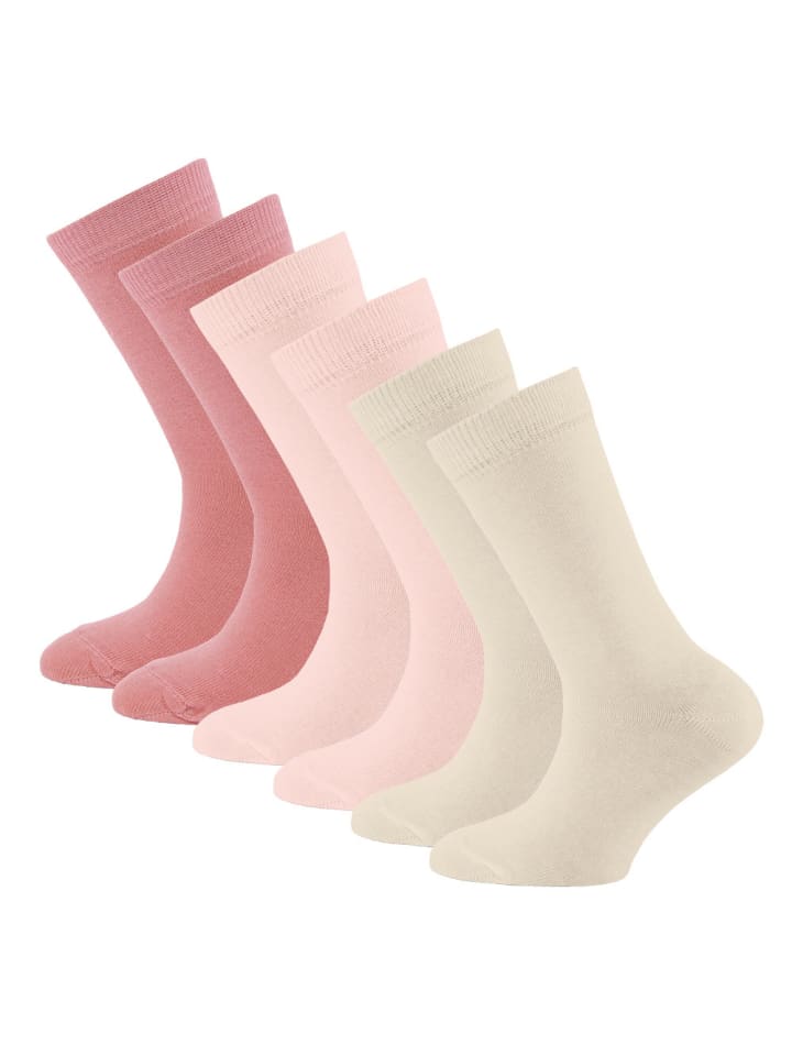 ewers 6er-Set Socken 6er Pack Uni in latte - rosé - wildrose günstig kaufen