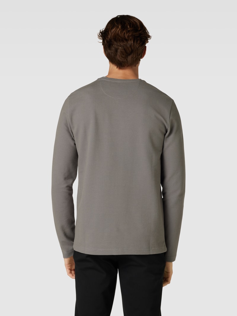 Longsleeve mit Waffelstruktur in graphit