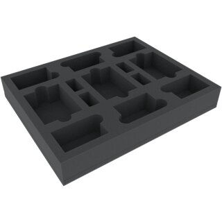 Feldherr 50 mm Full-Size Schaumstoffeinlage für Zubehör mit 13 Fächern