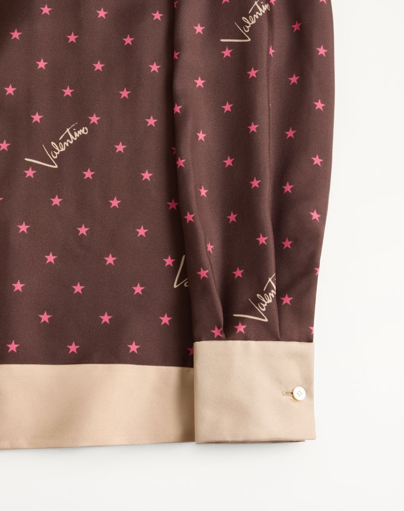 Stjerne-stjerne twill-skjorte