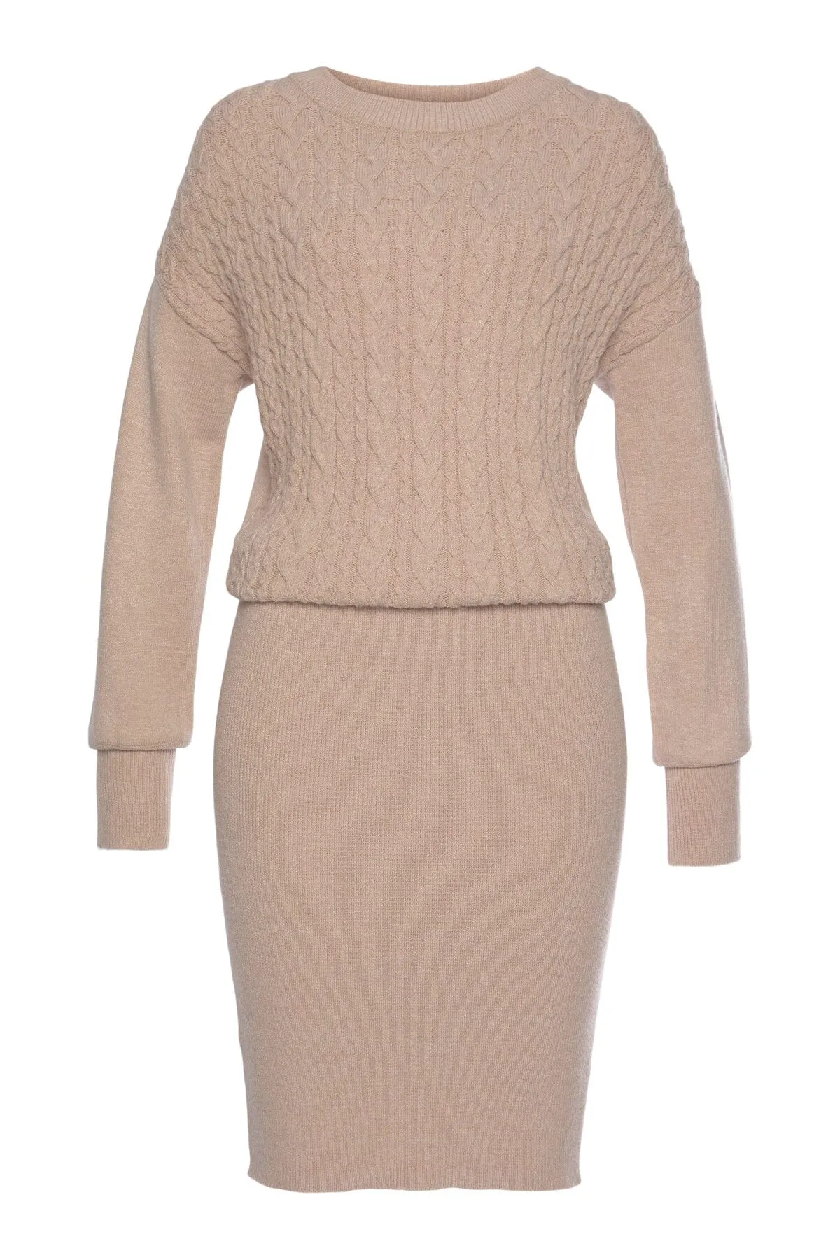LASCANA  Kleid - Beige - Basic