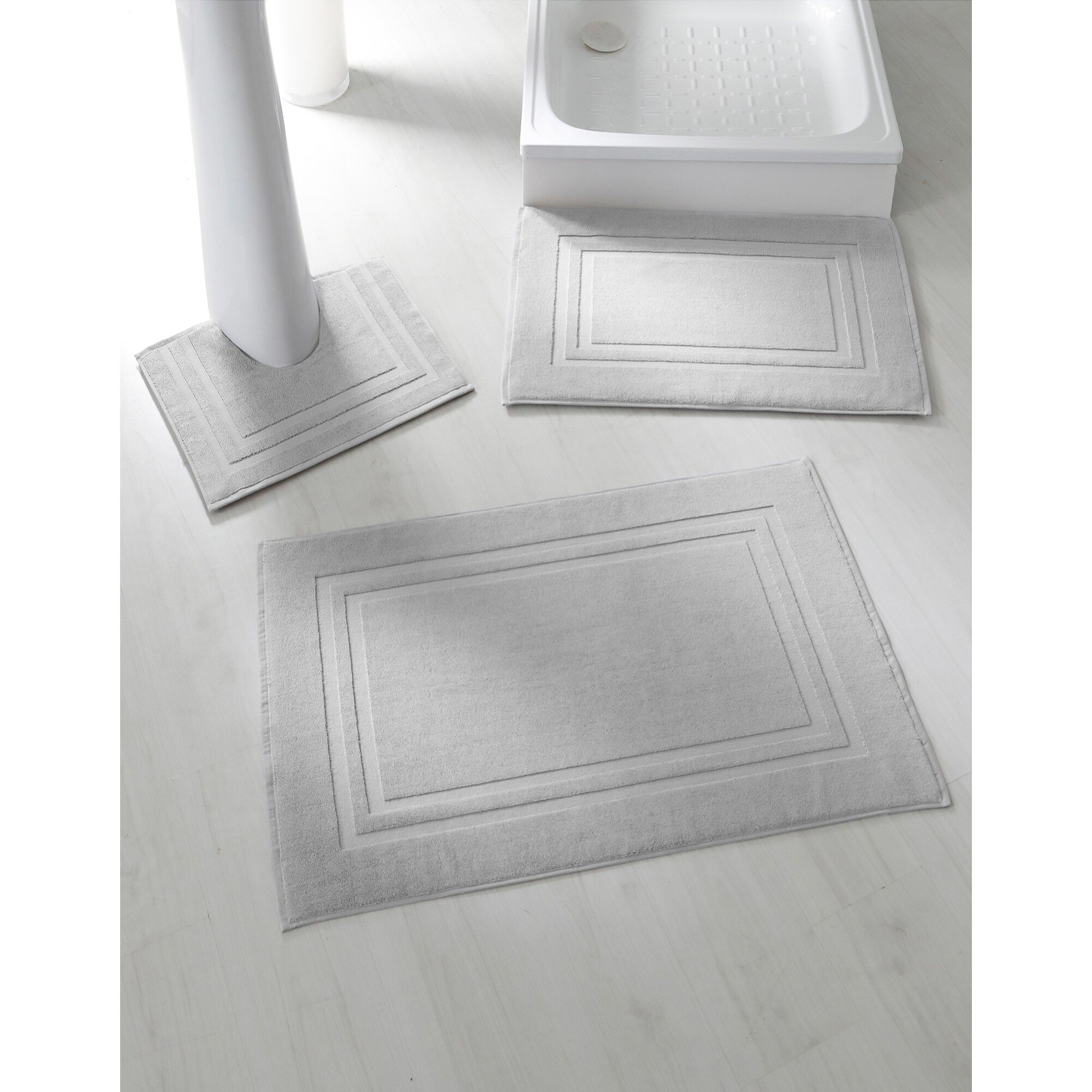 Tapis de bain éponge double liteau