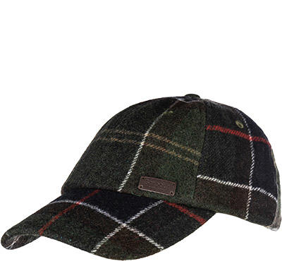 Barbour, Cap, Wolle, grün kariert