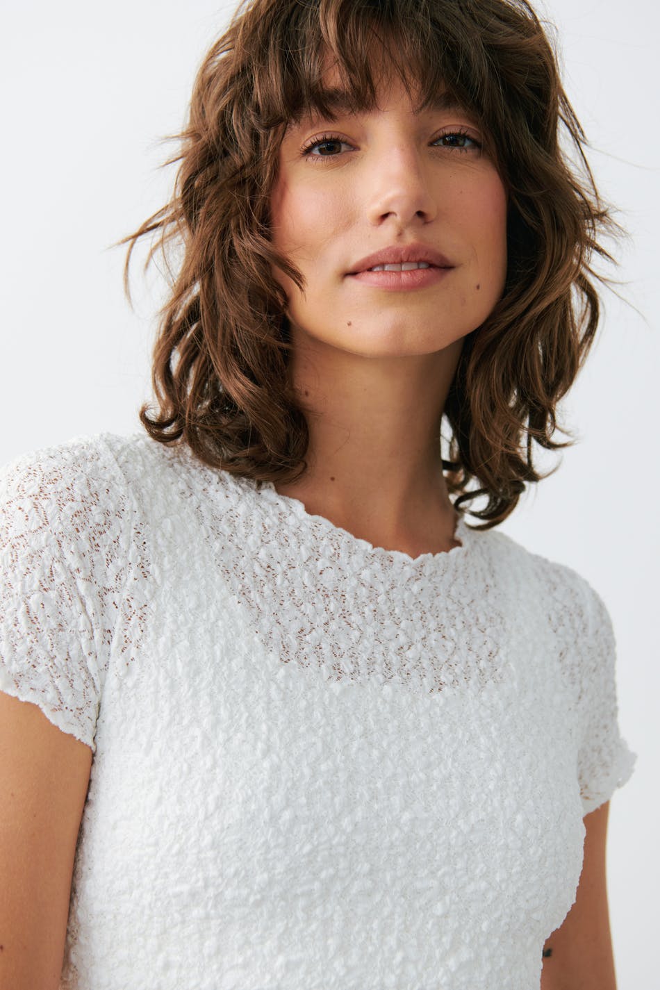Cropped lace top