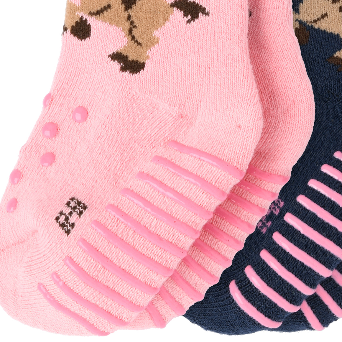 2 Paar Baby Krabbel-Socken mit Pferden