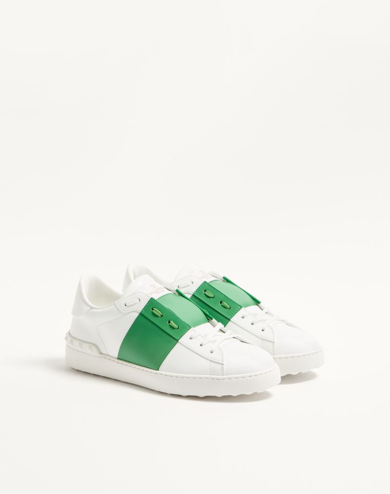 Baskets ouvertes en cuir de veau
