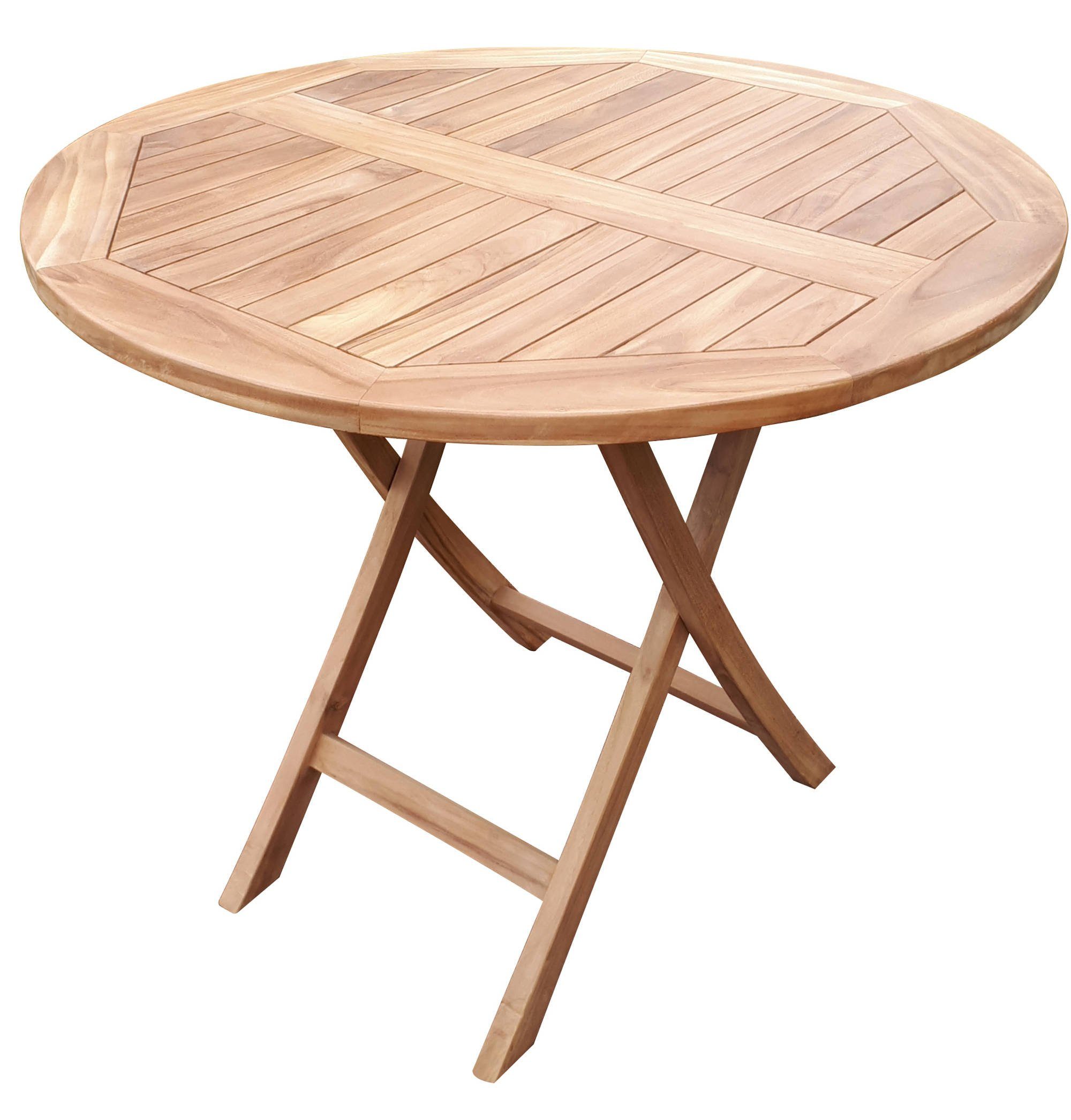 GMD Living Klapptisch WOODIE, runde Tischplatte mit 90 cm durchmesser