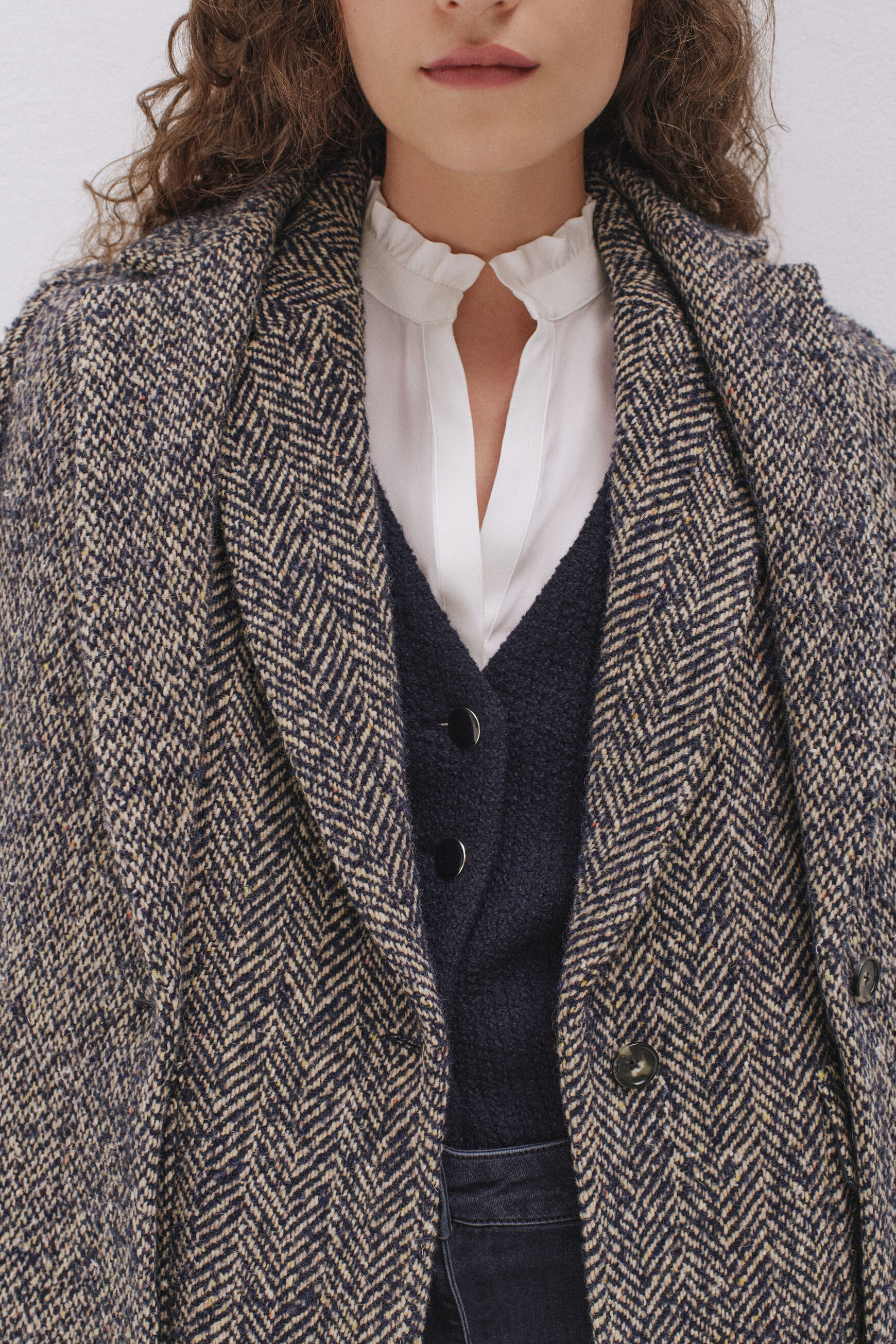 manteau elton bleu marine femme