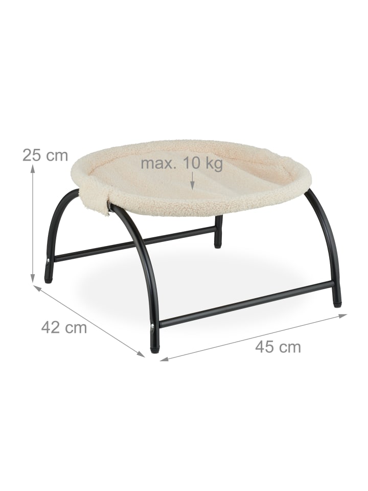 relaxdays Katzenhängematte in Beige/ Schwarz günstig kaufen onesize