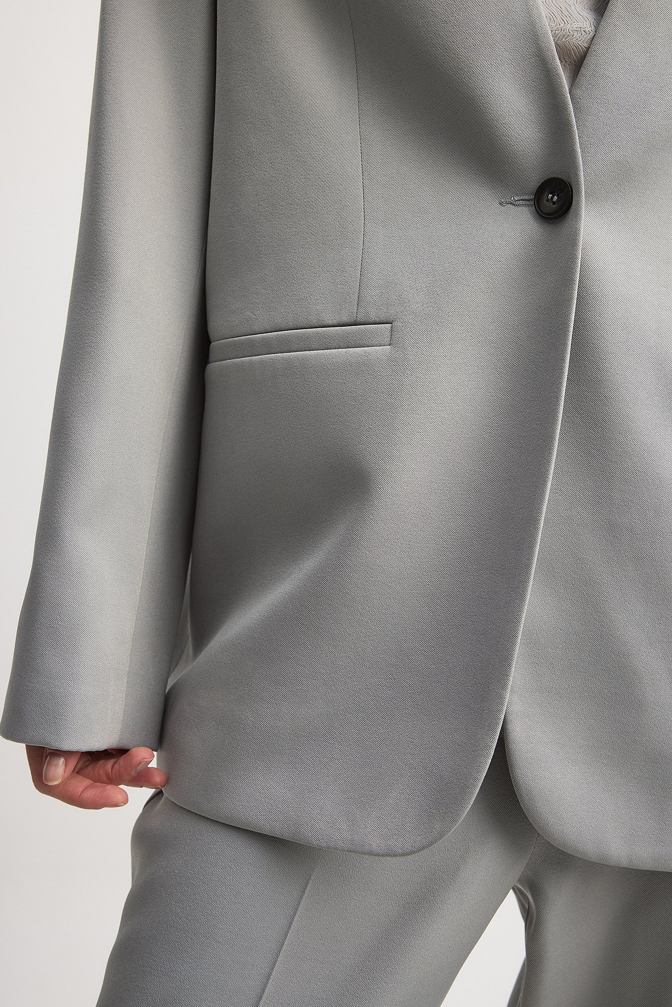 Gerader Oversize-Blazer ohne Revers