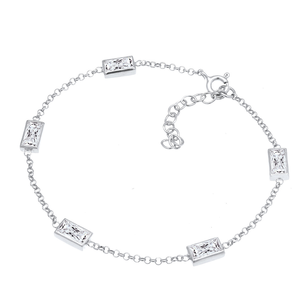 Elli Elli Bracelet Classique Filigrane  Ajustable avec Cristaux de Zircone Bracelet Fe Bracelet