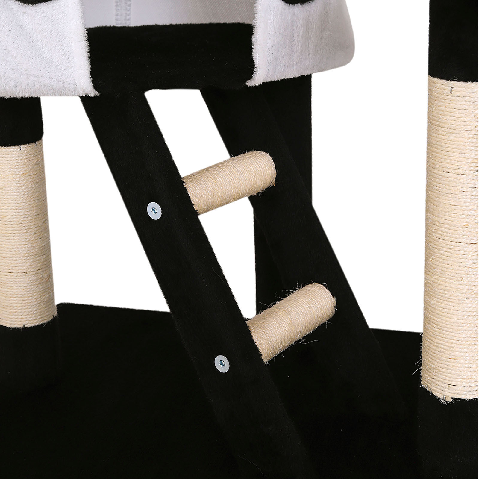 Lionto Kratzbäume Lionto Kratzbaum XXL, Höhenverstellbar (230 - 250 cm) schwarz/ weiß