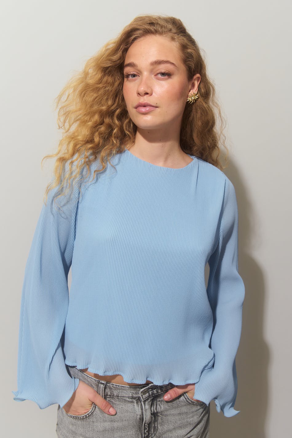 Pleated blouse