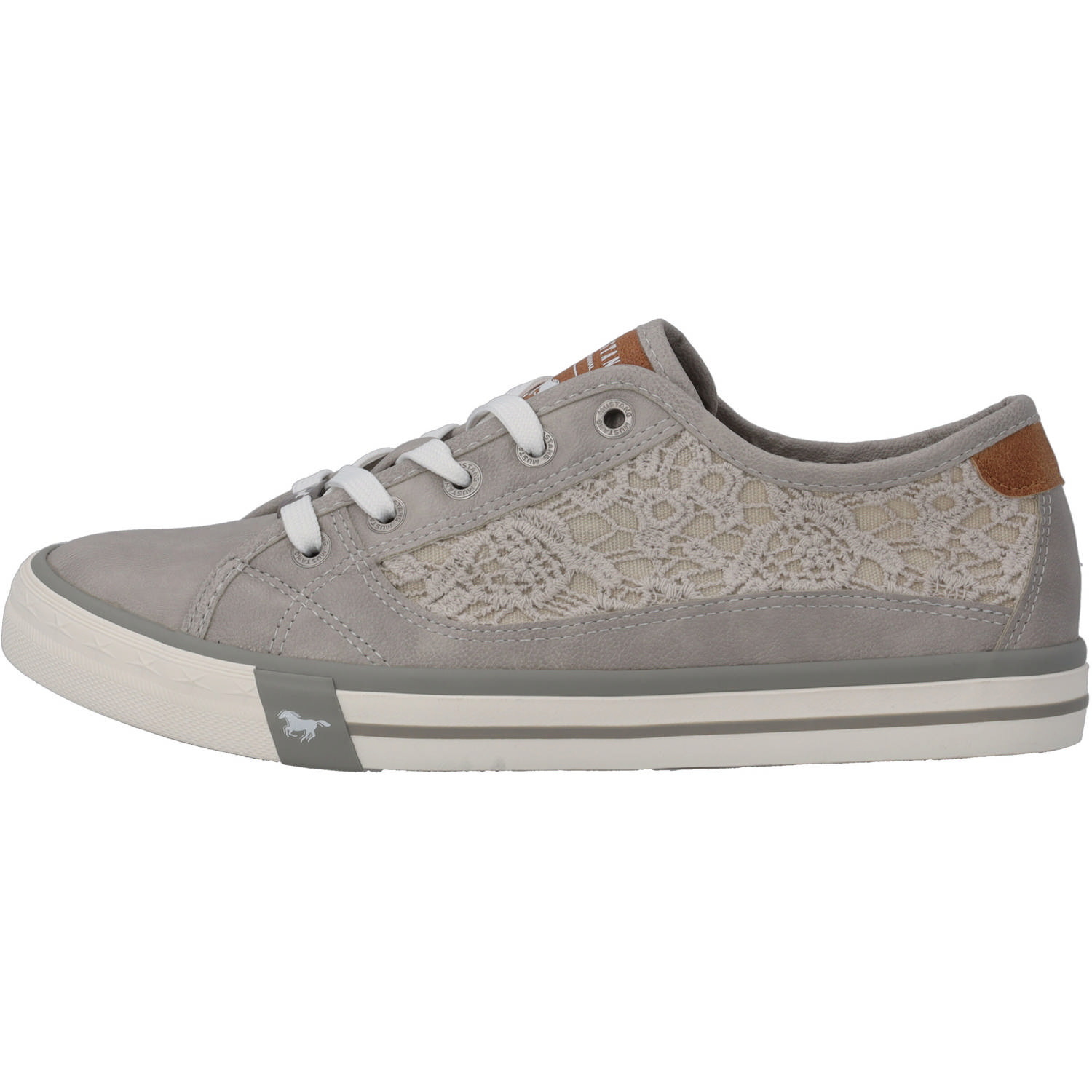 Mustang 1146317, Schnürschuhe, Damen, hellgrau
