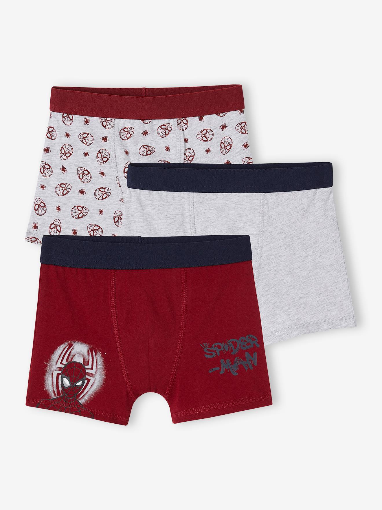 Marvel 3er-Pack Jungen Boxershorts MARVEL SPIDERMAN - rot