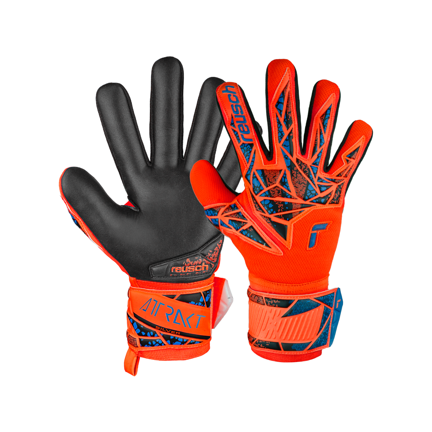 Reusch Attrakt Silver NC TW-Handschuhe Orange Blau Schwarz F2211