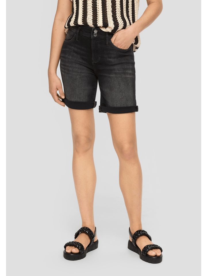 s.Oliver Jeans-Hose kurz in Grau günstig kaufen