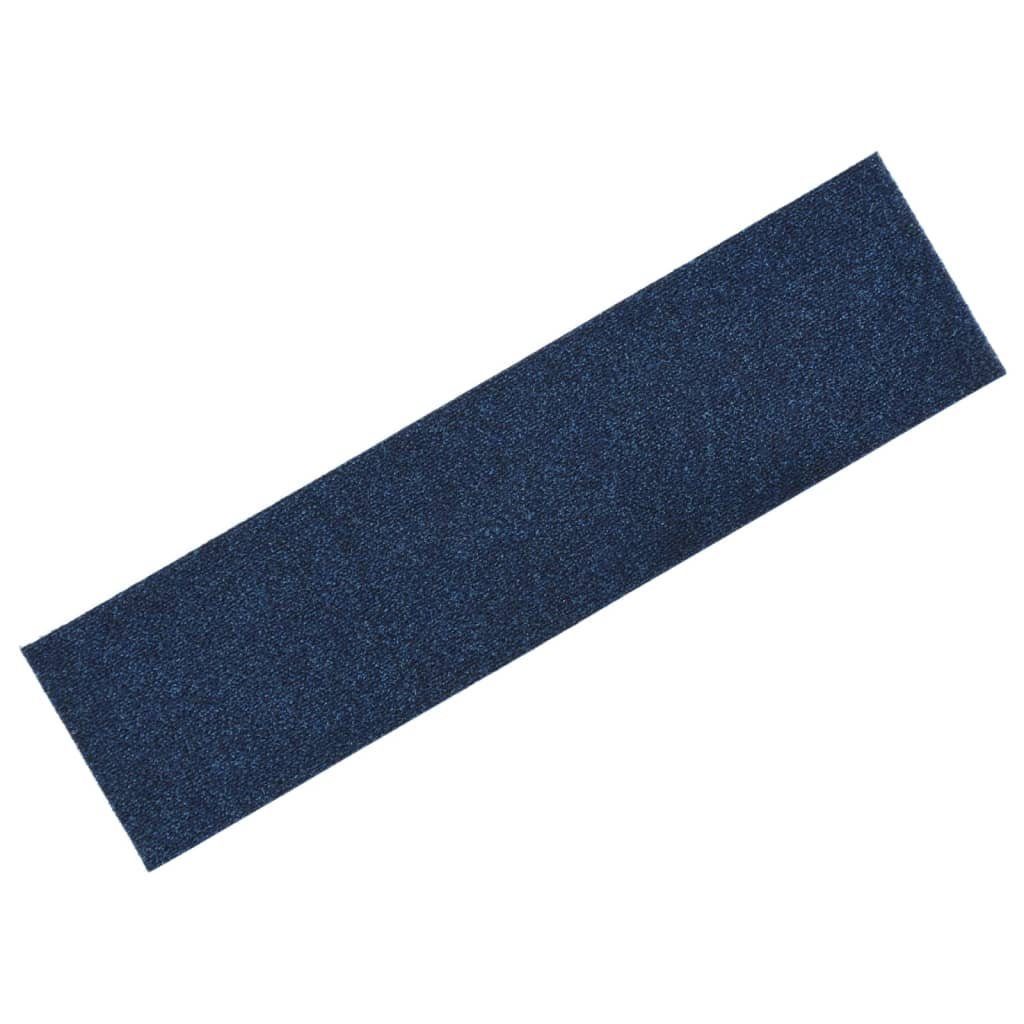 Stufenmatte Selbstklebende Treppenmatten 15 Stk. Rechteckig 76x20 cm Blau, vidaXL, Rechteckig