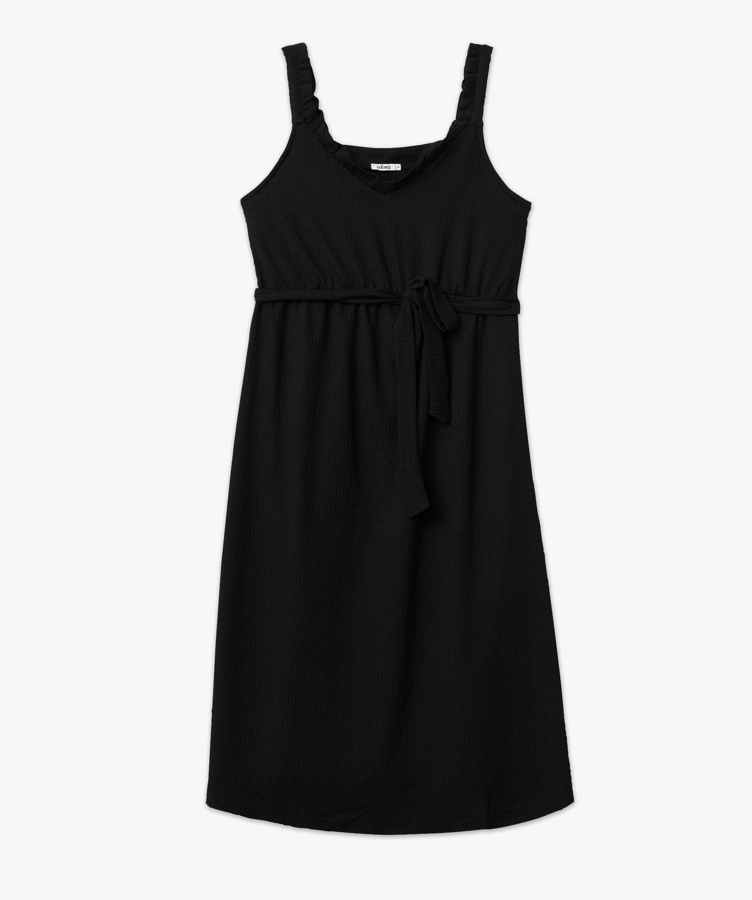 Robe de grossesse à bretelles et col V noir | GEMO