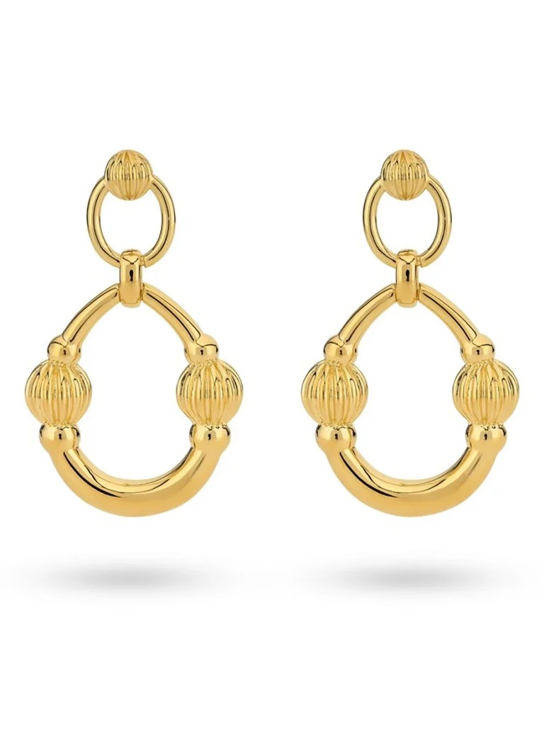 24Kae Gold plated stud earrings 424113Y