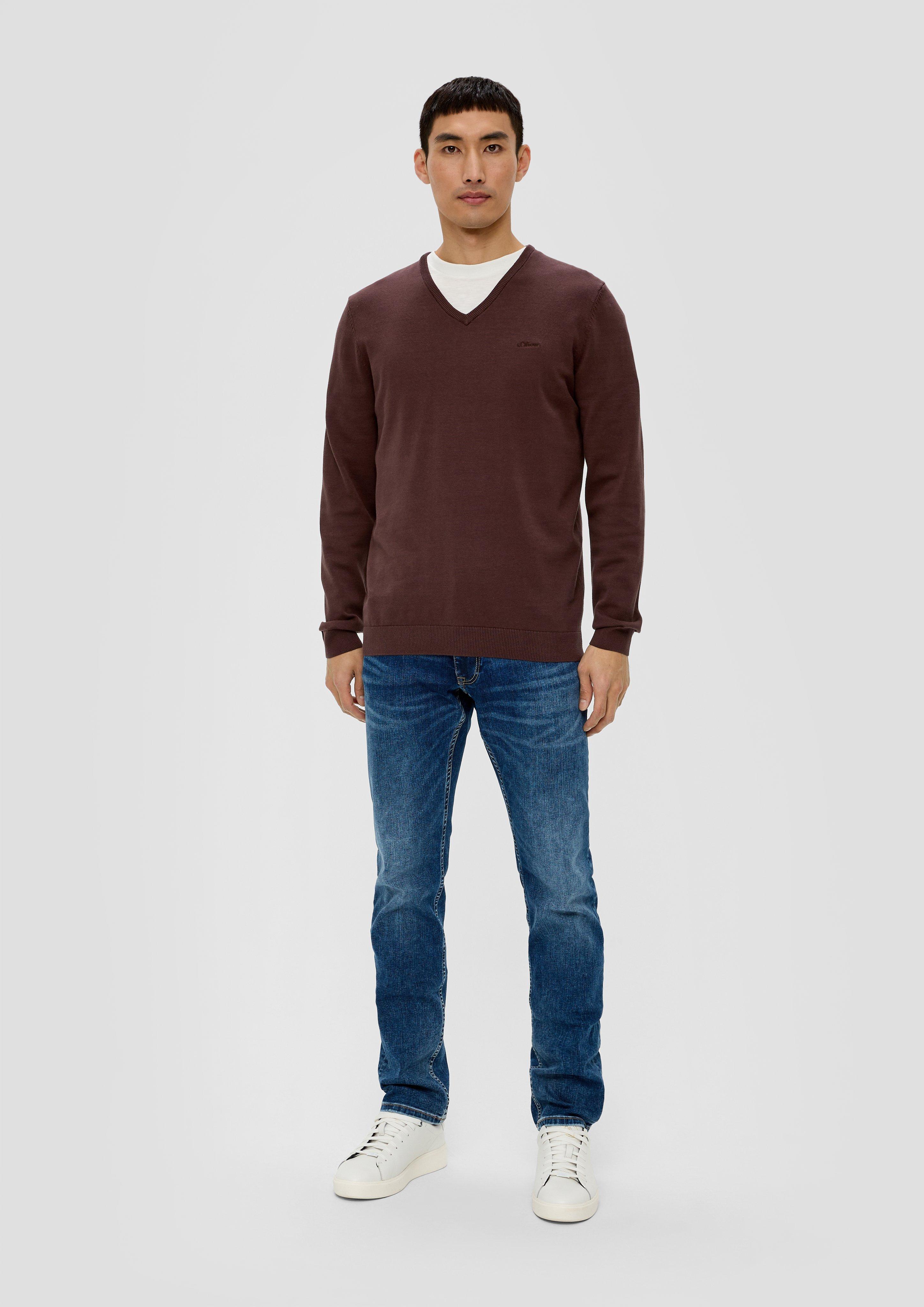 Strickpullover mit V-Ausschnitt  2040666-4960