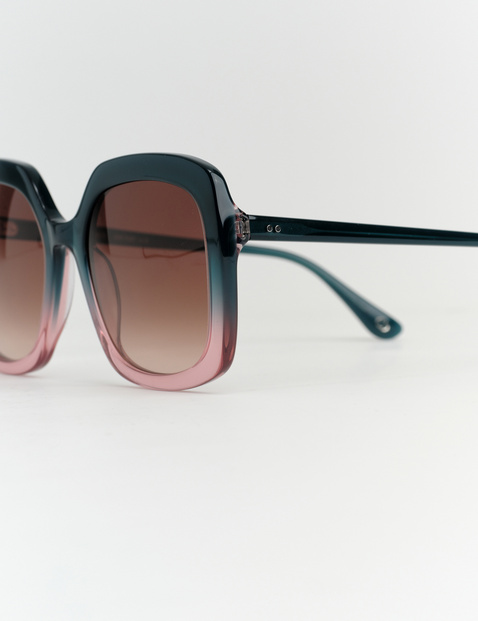 Kastige Sonnenbrille mit Dégradé-Optik