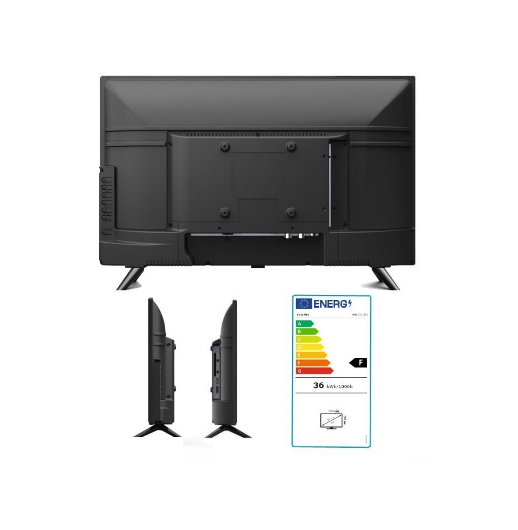 Microelectronic EasyFind Traveller Kit II TV Camping Komplettset 19 Zoll (48cm, Triple Camping Sat-Anlage
