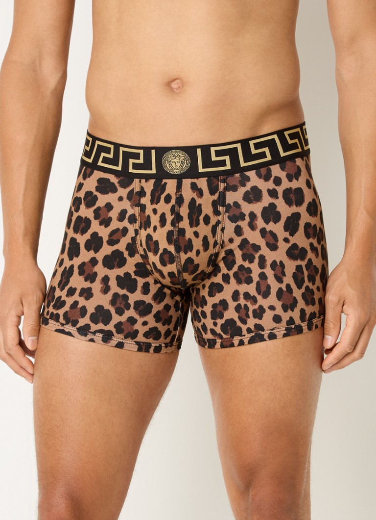 Versace Parigamba bokserice s leopard printom i logom u struku