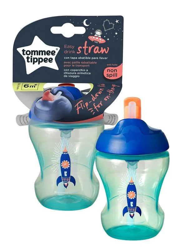 Tommee Tippee шоља за тренинг са сламком, 6 месеци+, за дечаке