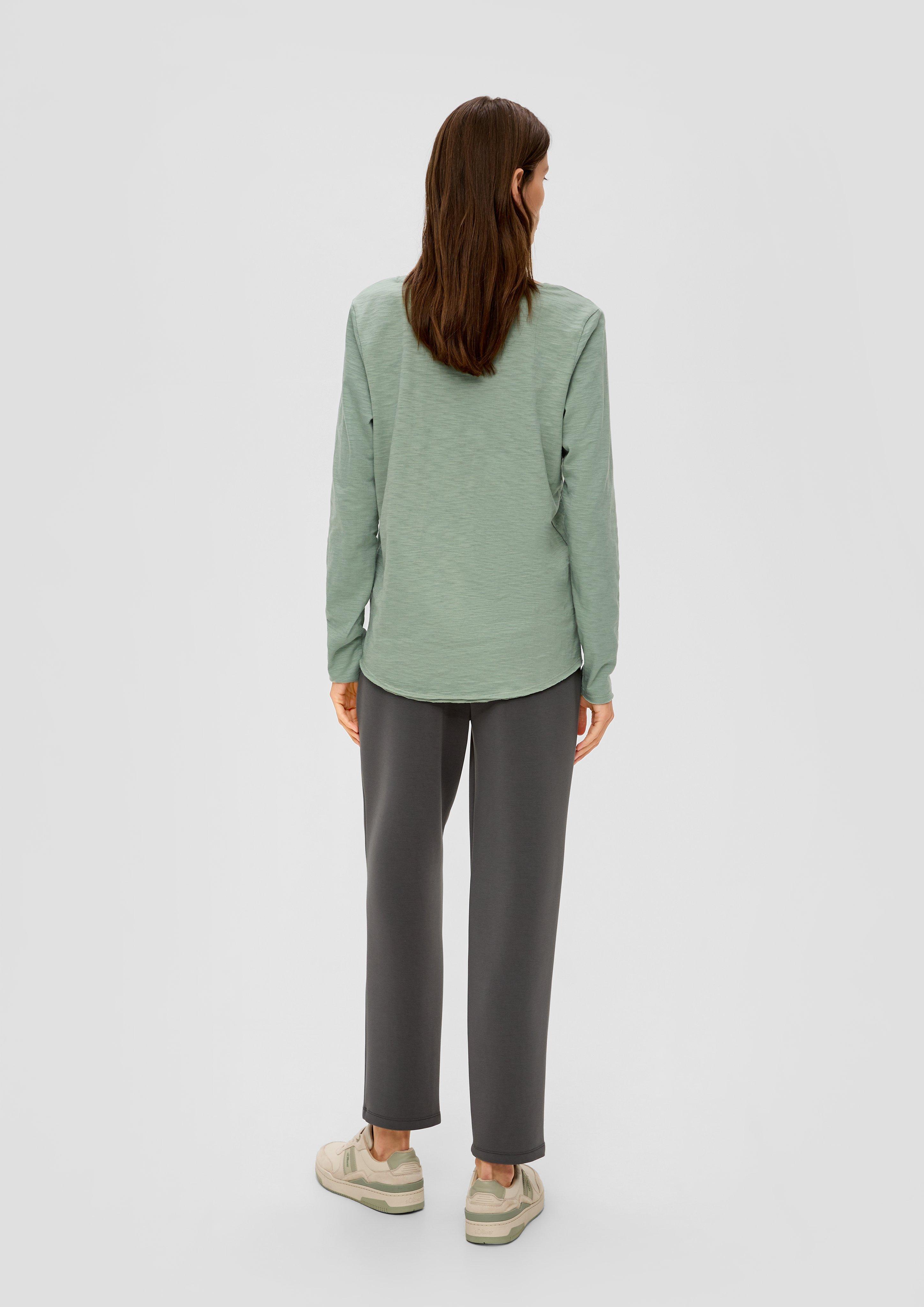 Gestreiftes Longsleeve mit Rollsaum  2135958-7210