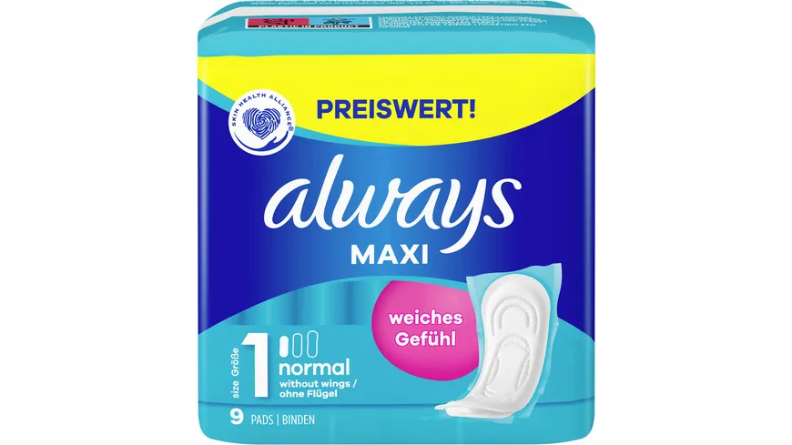 Always Maxi Damenbinden Classic 9ST Sparpaket