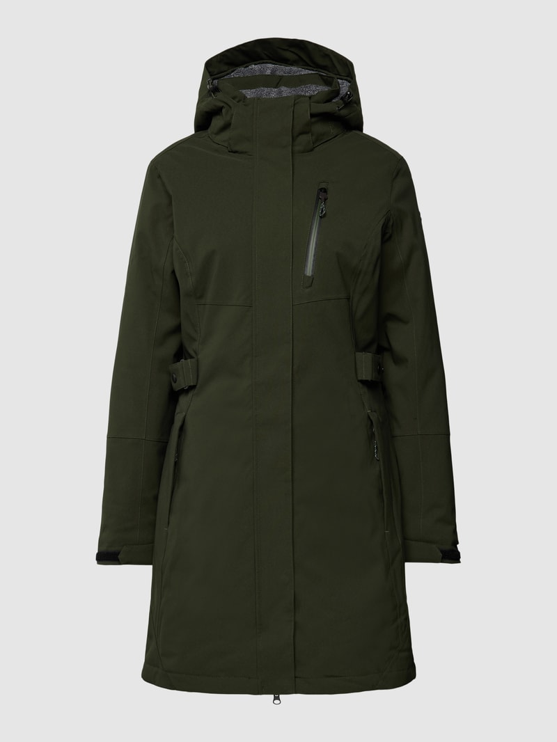 Jacke mit Label-Details Modell 'KOW' in olivgrün