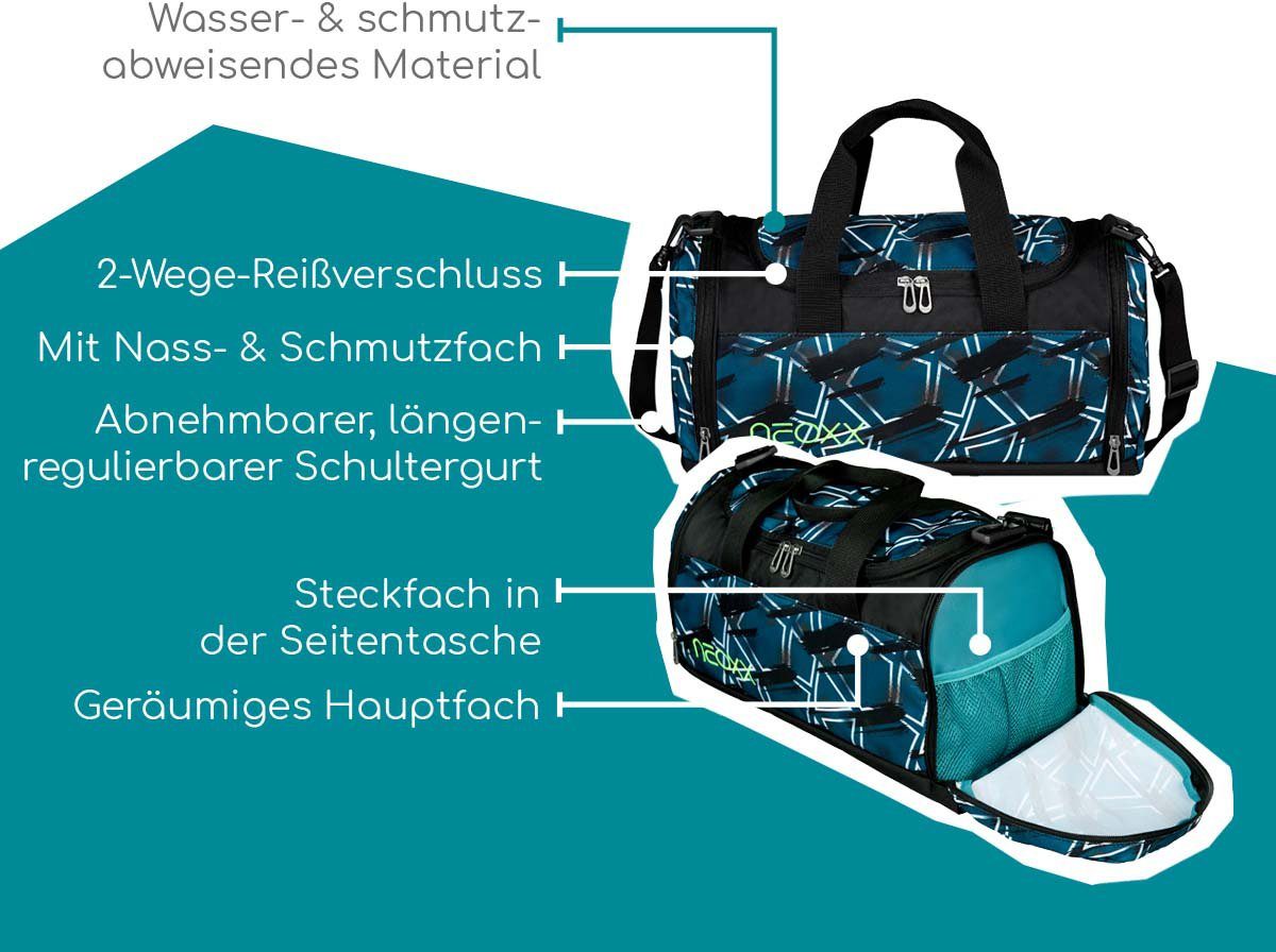 neoxx Sporttasche Champ, Flash yourself, aus recycelten PET-Flaschen