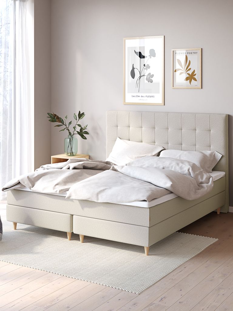 NEVLA GC5 złote Łóżko kontynentalne 150x200 NEVLA GC5 piaskowe-91 DREAMZONE