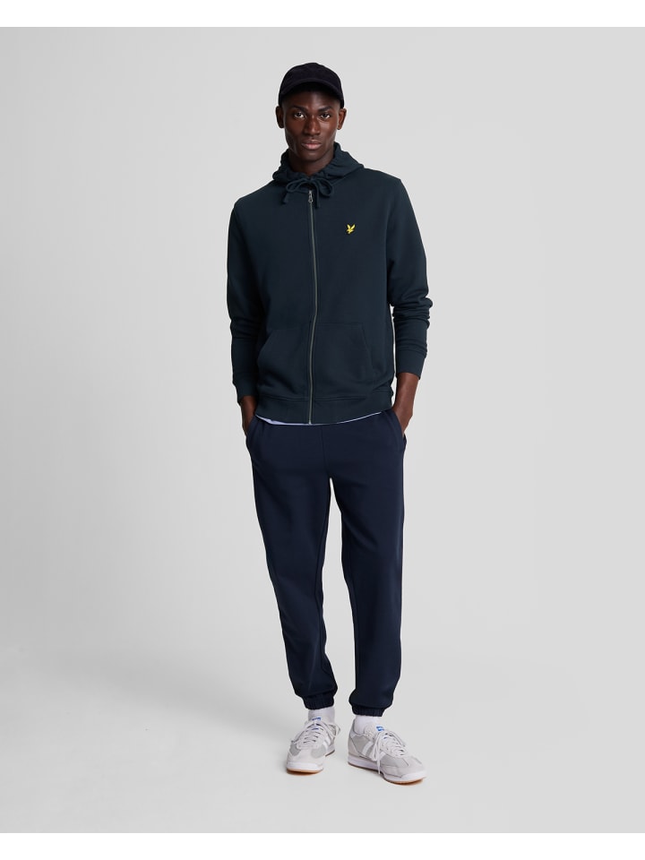 Lyle & Scott Kapuzensweatjacke in Dunkelblau günstig kaufen