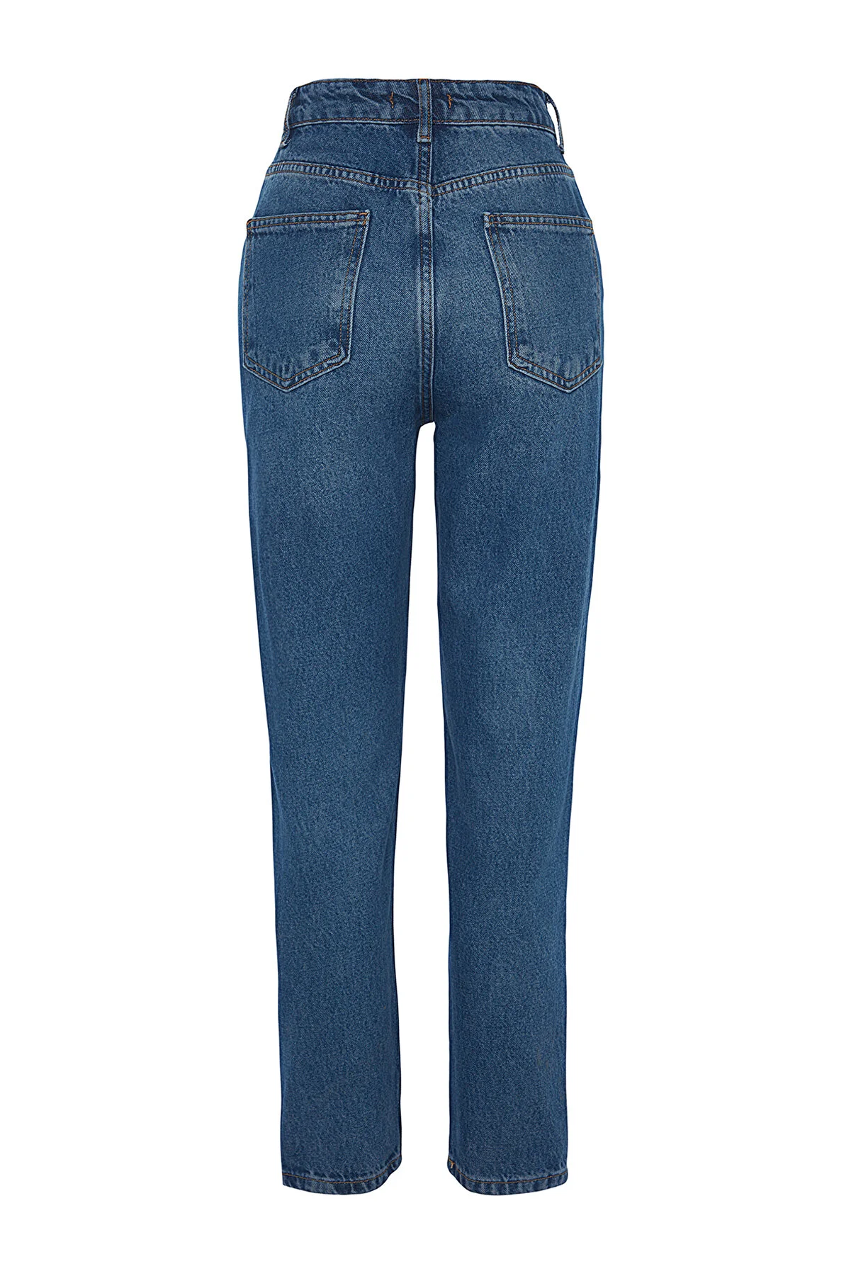Trendyol Collection  Dunkelblaue Mom-Jeans mit hoher Taille TWOAW24JE00076