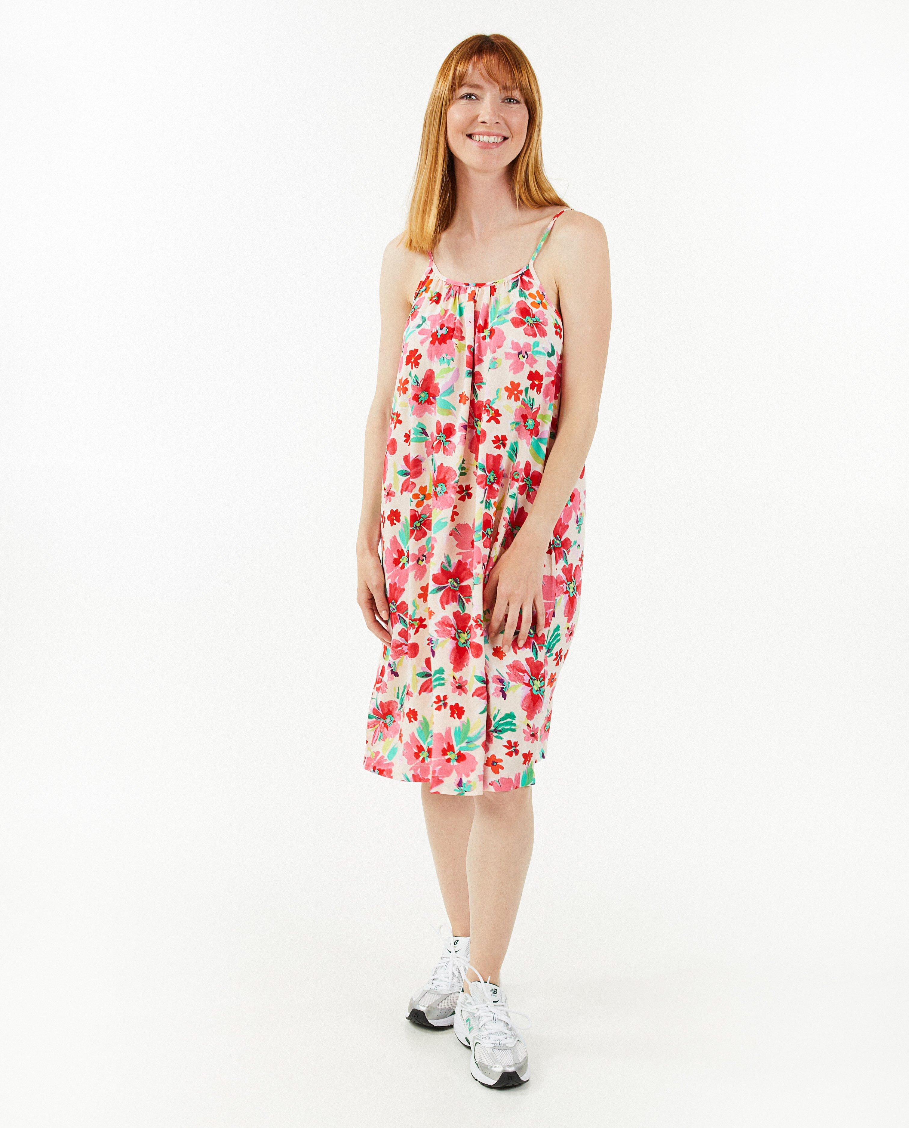 Rochie Sora cu imprimeu floral roz deschis