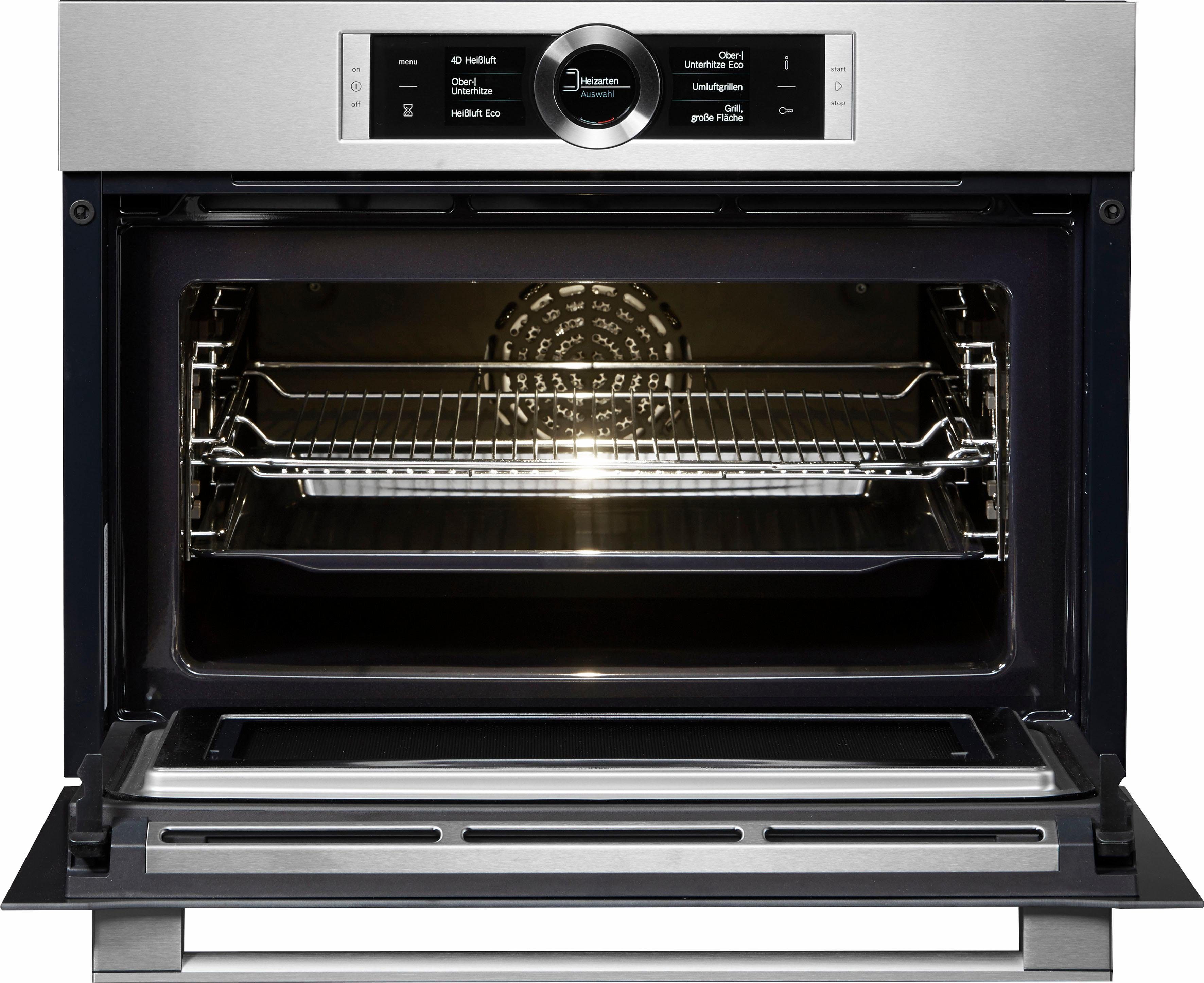 BOSCH Backofen mit Mikrowelle CMG636BS1, ecoClean Direct